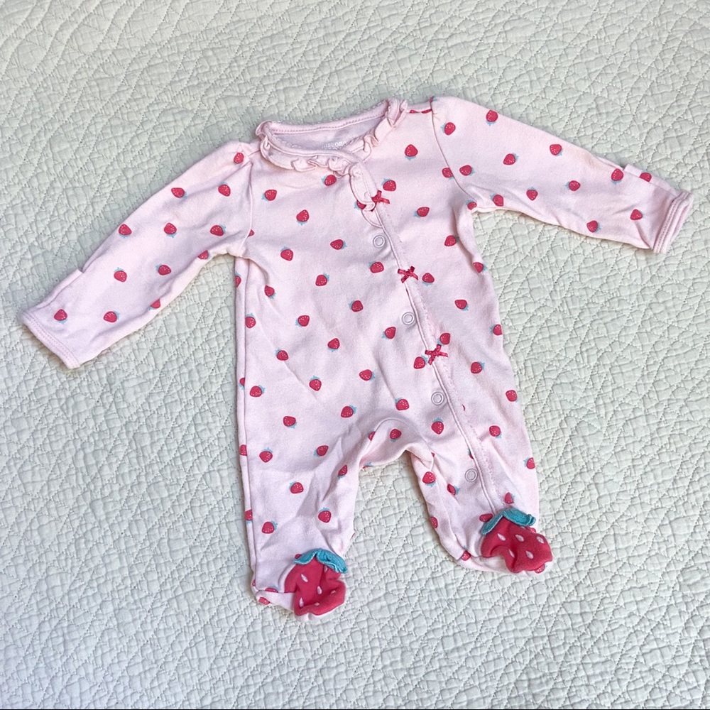 Carter’s Baby Girl Strawberry Newborn Pajamas